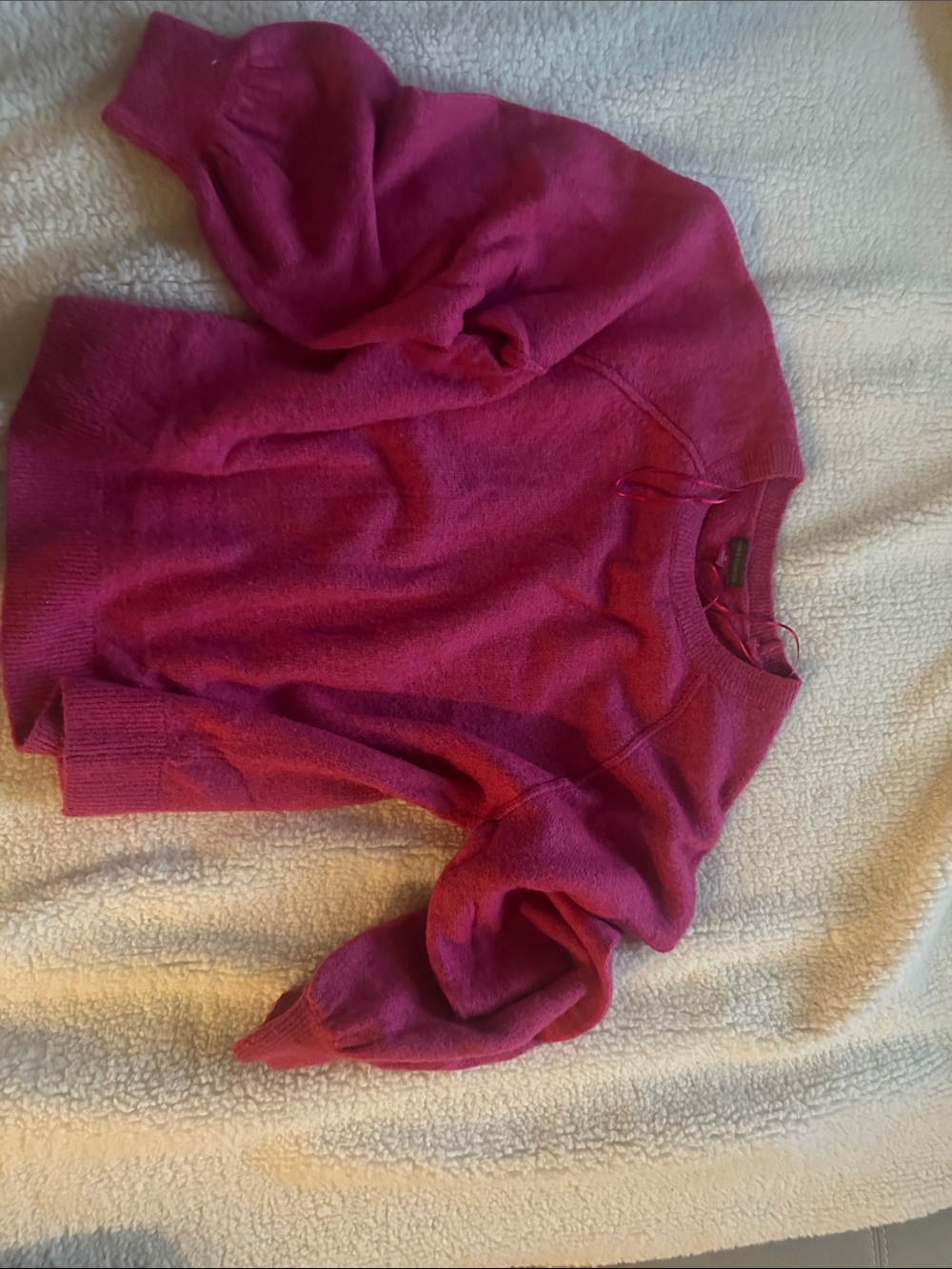 Vince Camuto Bright Fuchsia Crewneck Sweater